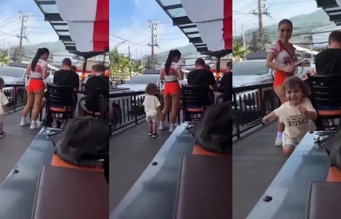 Hooters girl got a little surprise