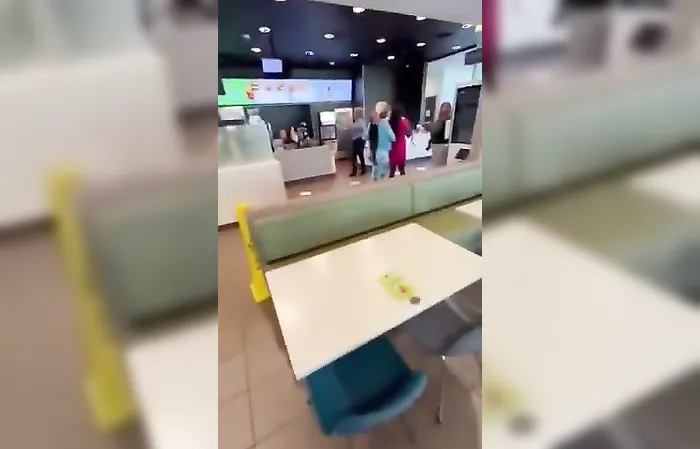 Fast food workers beat the snot out of each other
