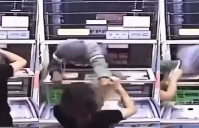 Fast food girl beats off thug robber