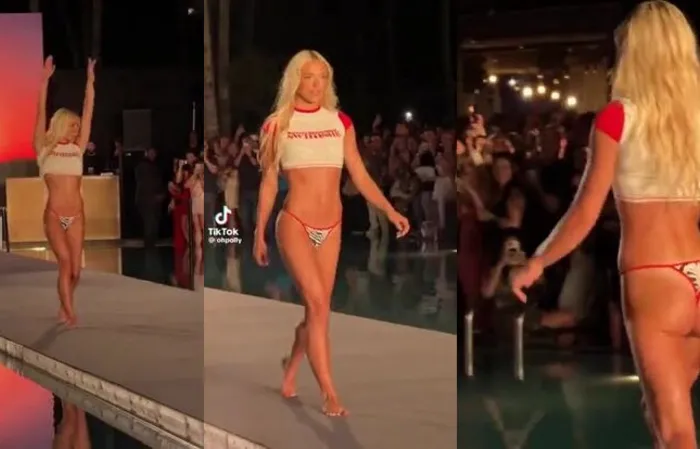 Livvy Dunne wears bikini at fashion show