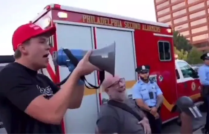 Guy does funniest thing ever to a protest