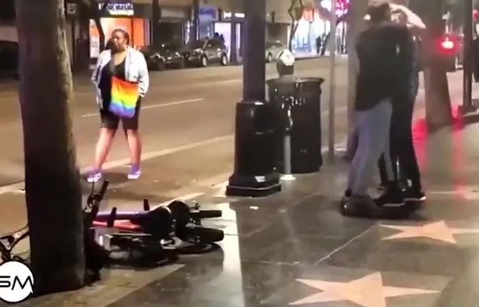 Drunk Man pushes WOMAN, then FOUND OUT