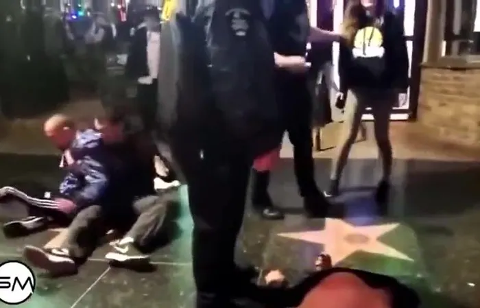 Drunk Man pushes WOMAN, then FOUND OUT