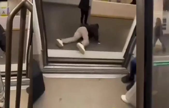 Man gets SPARTA KICKED off subway