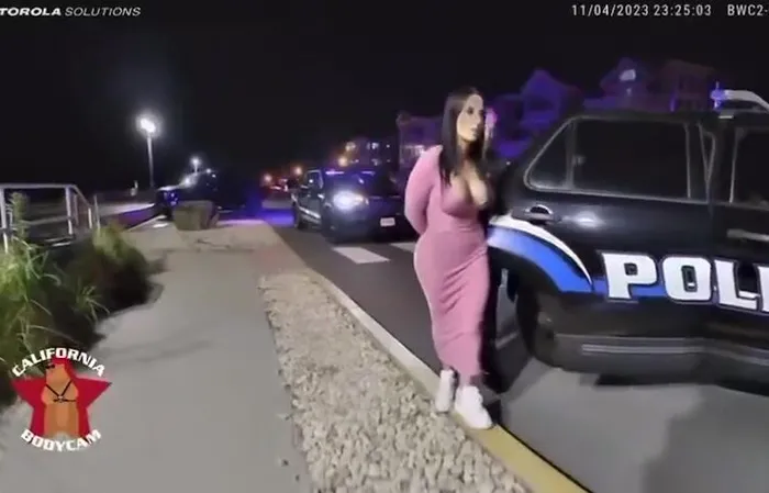 Woman in pink dress arrested