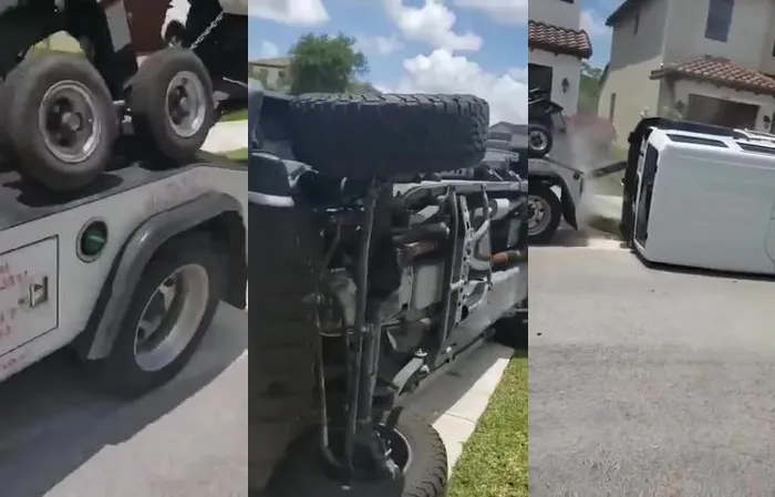 Woman destroys her Jeep instead of paying towing fee