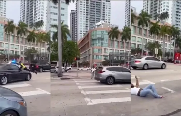 Driver hits cop, who then fires gun through windshield