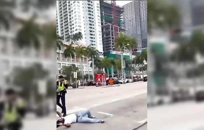 Driver hits cop, who then fires gun through windshield