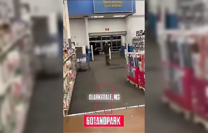 Driving a 4-wheeler through a Walmart