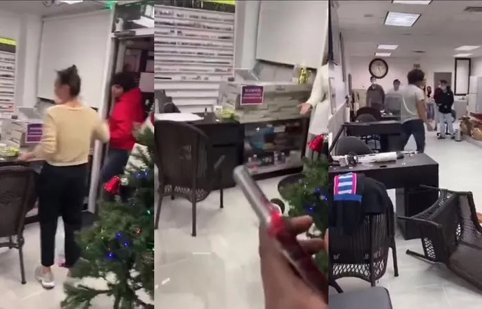 Thug smashes up Asian nail salon and demands money back