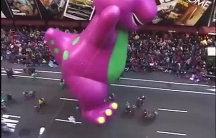 That time Barney blew up during a parade
