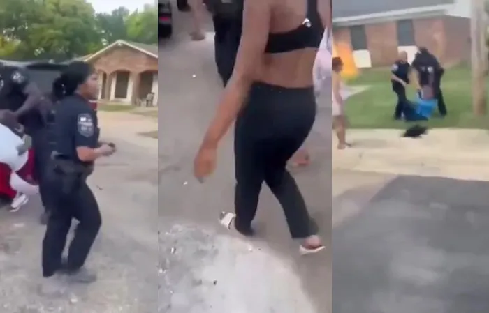 Lady cop lost her wig during fight with teenage girl