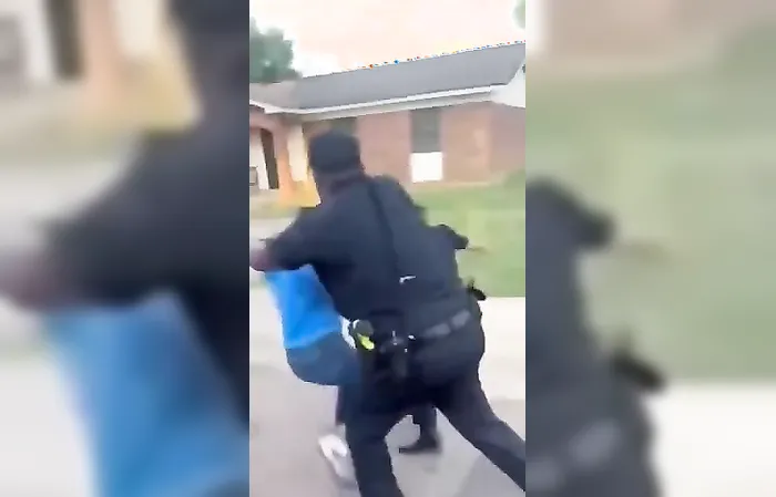 Lady cop lost her wig during fight with teenage girl