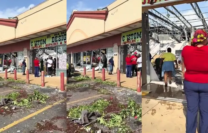 Thieves loot a jewelry store after tornado rips through town