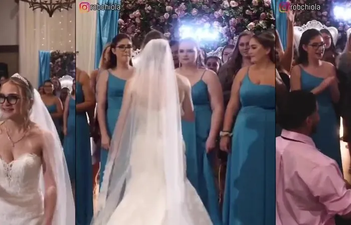 Bride surprised best friend during wedding