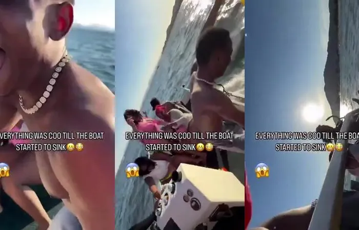 Boat sinks and people had funny comments on why