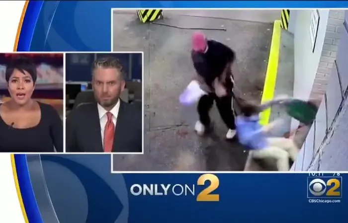 Man robs an 85-year-old woman for purse which wrapped around her neck