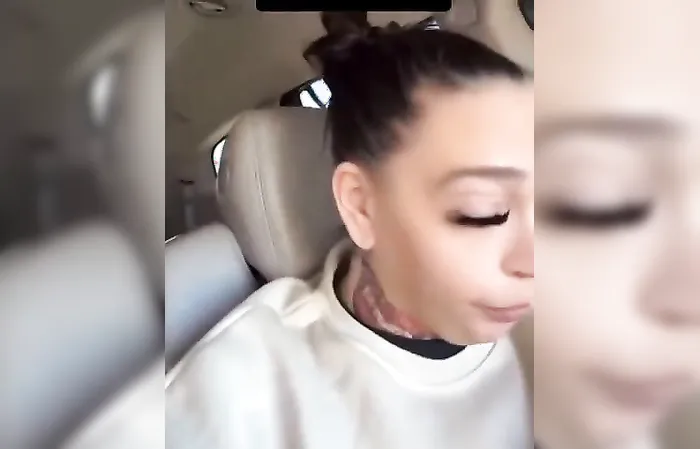 Woman's filter is holding on for dear life