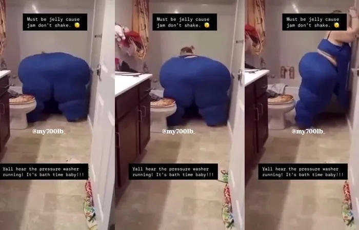 700lb woman shows daily struggles in bathroom