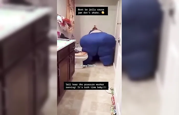 700lb woman shows daily struggles in bathroom
