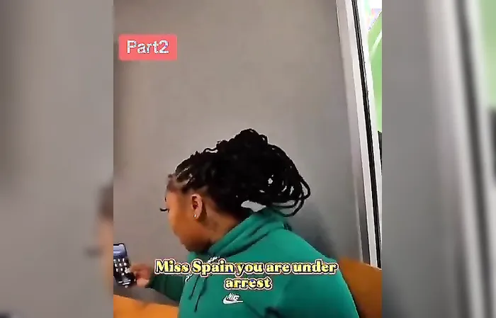 Don't touch me! Woman crashes out on cops during arrest