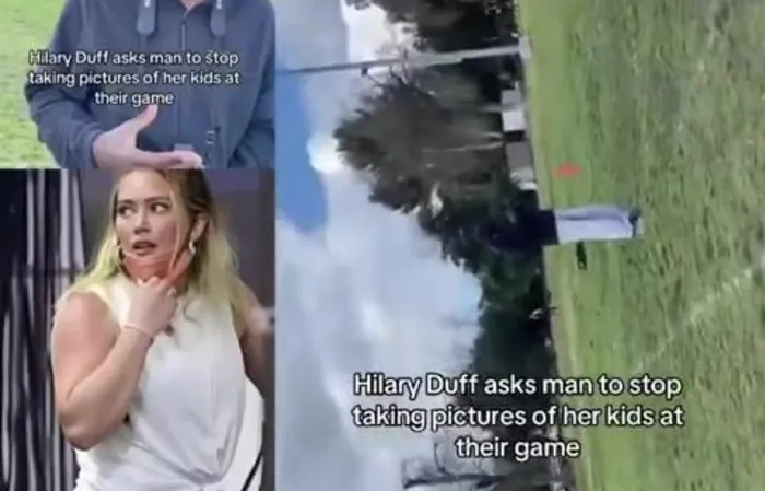 Hillary Duff confronts photographer taking pics