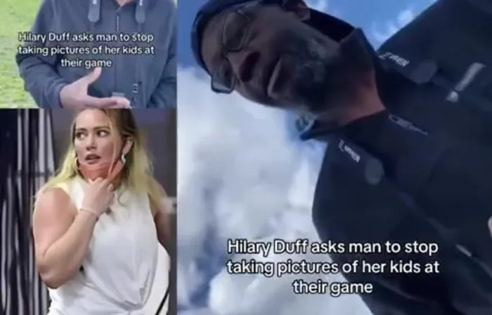 Hillary Duff confronts photographer taking pics