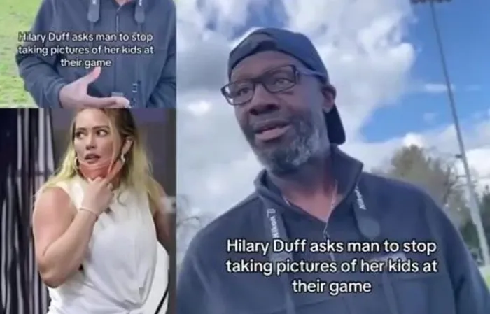 Hillary Duff confronts photographer taking pics