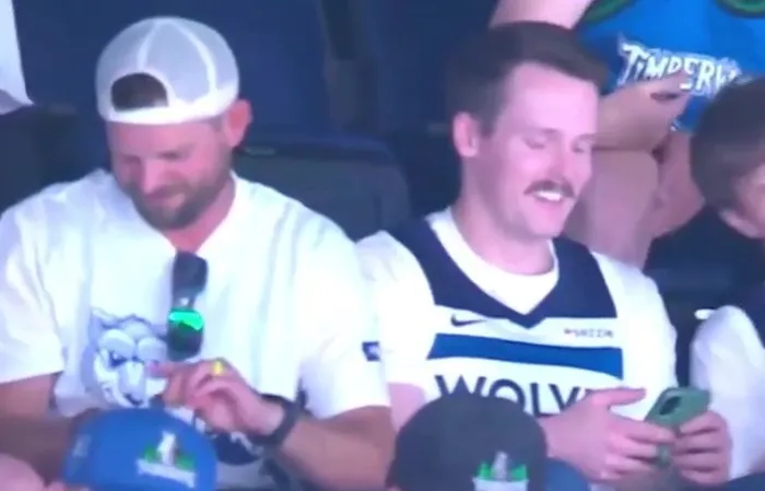 T-Wolves fan caught taking a bump on the Jumbotron