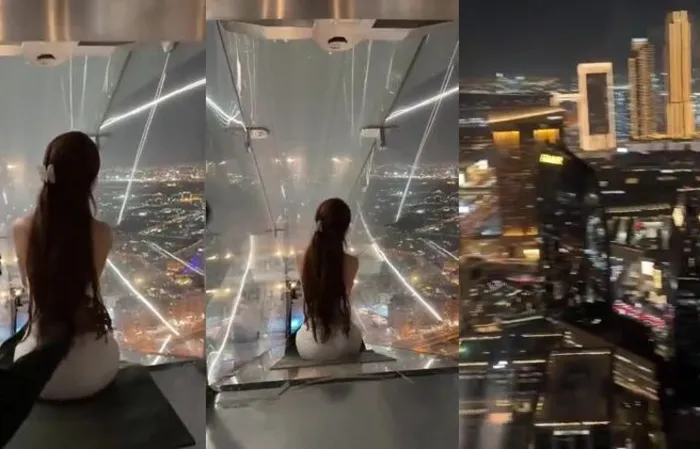 Lady has epic fail going down slide, dude doesn't care