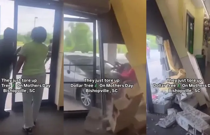 Car smashes woman through wall of Dollar Tree on Mother's Day