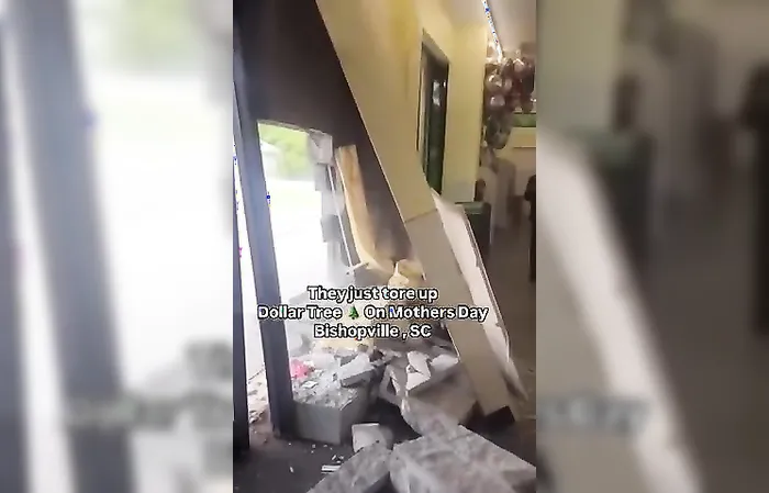Car smashes woman through wall of Dollar Tree on Mother's Day