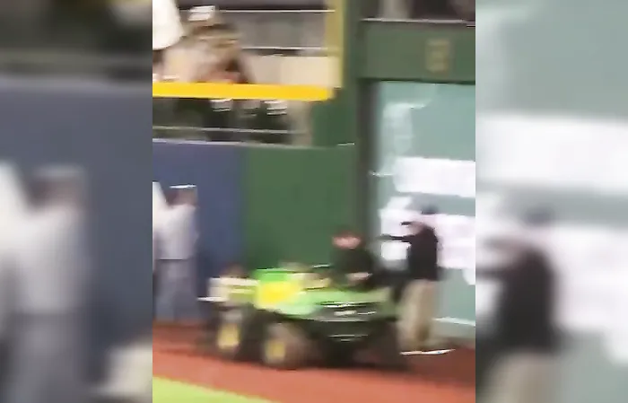 Fan falls from the upper deck at the Pirates/Cubs game
