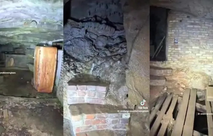 Someone built a whole house in a cave