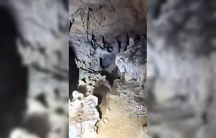 Someone built a whole house in a cave