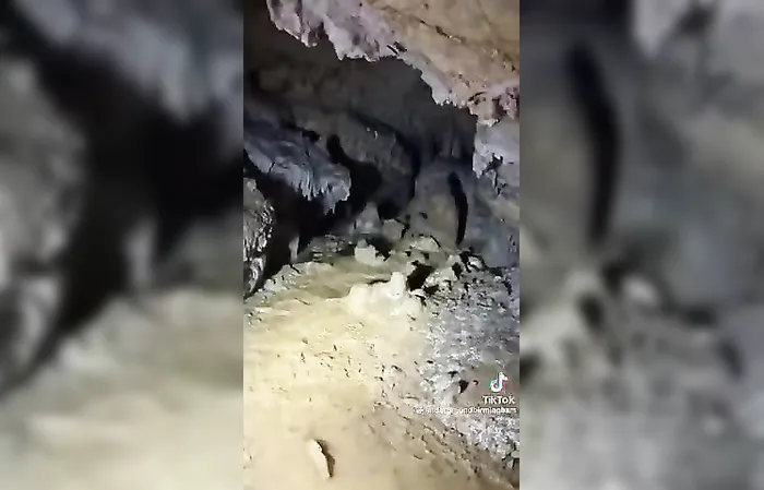 Someone built a whole house in a cave