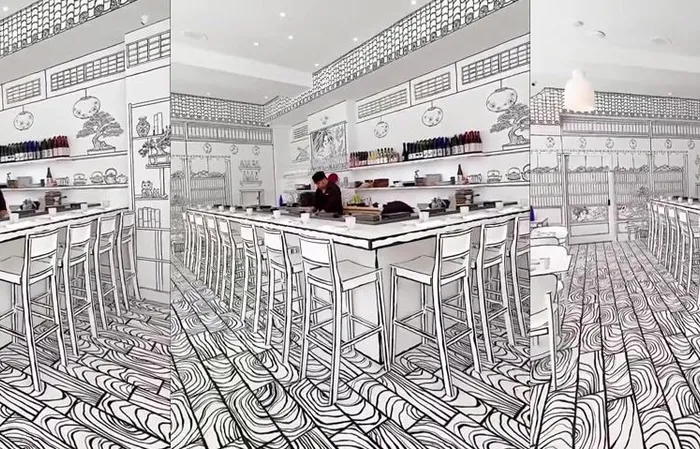 2D styled restaurant in NYC