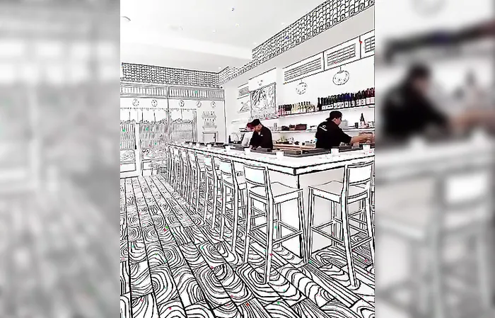 2D styled restaurant in NYC