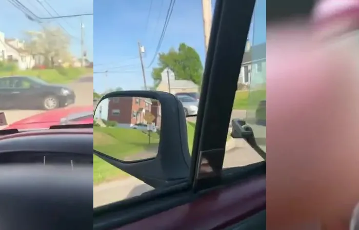 Delco Woman takes a DUMP on a car during road rage