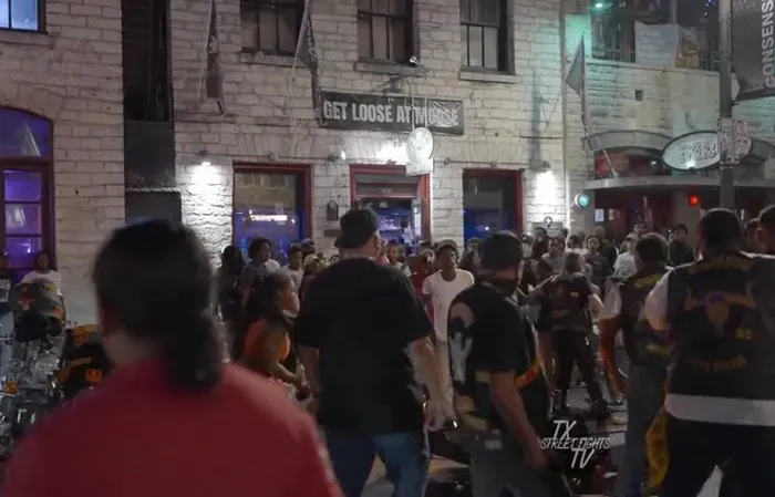 Bikers vs gang in Texas street fight