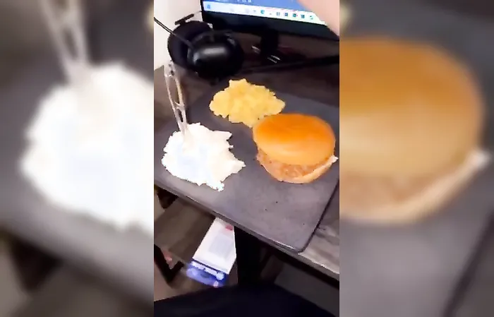 She makes breakfast at 4:44pm