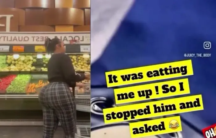 Woman with massive dumper has supermarket incident