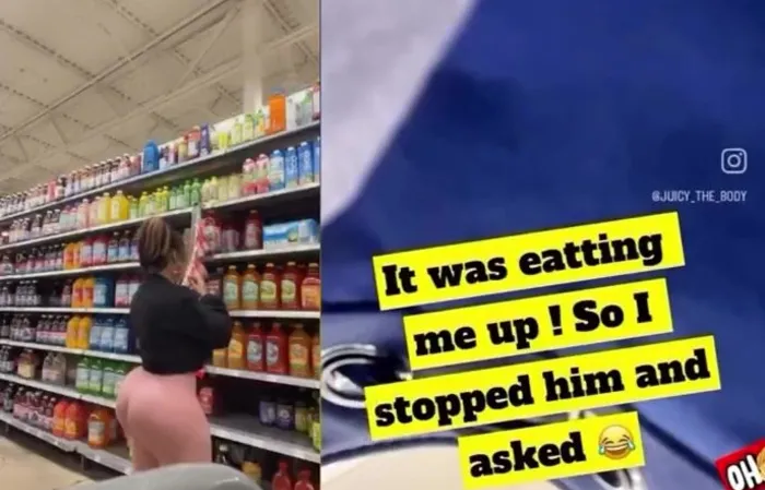 Woman with massive dumper has supermarket incident