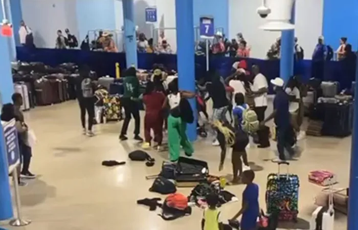 Chaos erupts a Galveston Cruise Terminal
