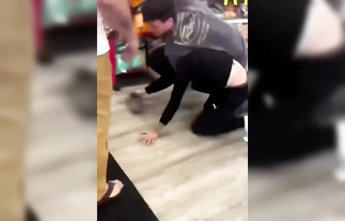 Shoplifter gets CHOKED OUT by random guy