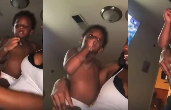 Mother caught letting her 3-year-old son smoke