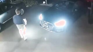 Guy BARKS at thieves trying to steal car