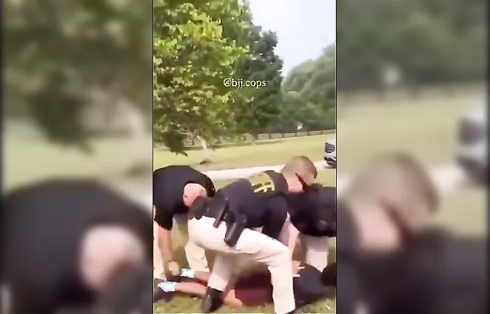 Cop shoots himself during arrest video