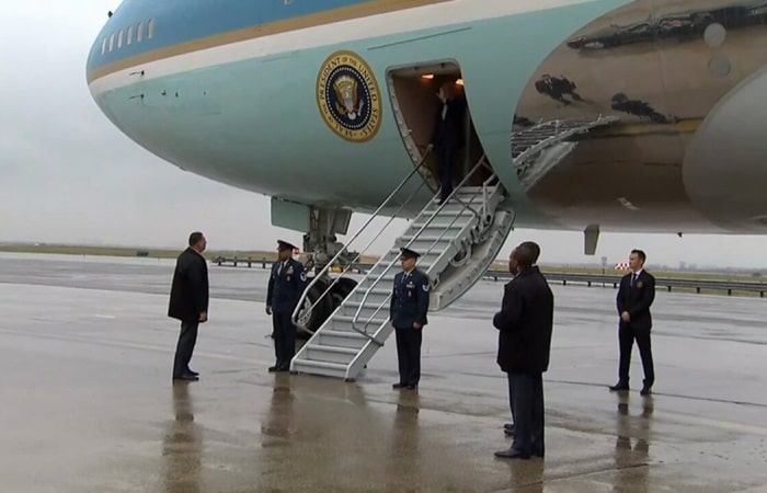 Biden spotted with former president