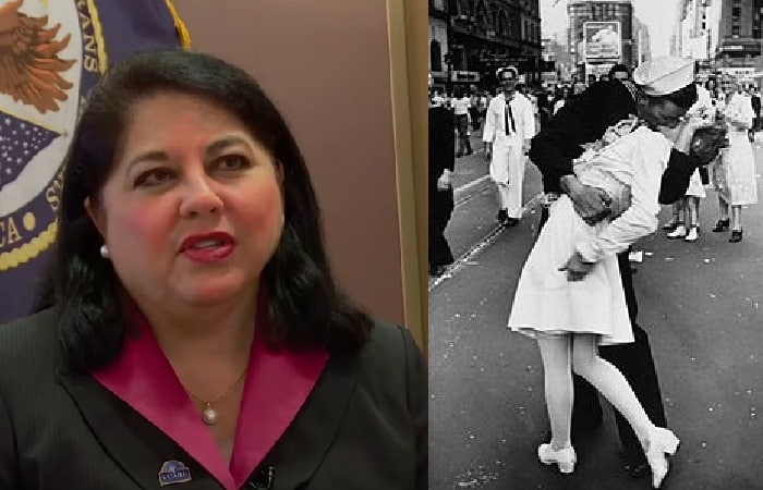 Iconic WWII kiss photo ban REVERSED